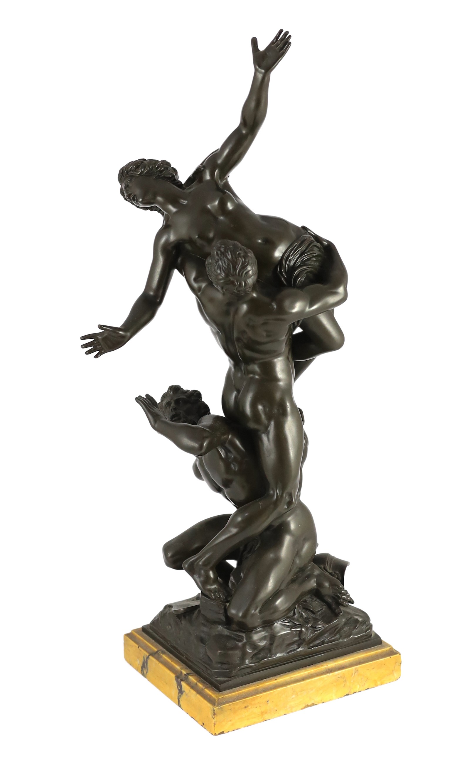 After Giambologna (1529-1608). A late 19th century French Grand Tour bronze group, 'The Rape of the Sabines', 64cm high